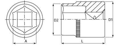 Головка торцевая 3/8&quot;DR 8 мм S04H3108  Jonnesway 48011 купить в Губкинске