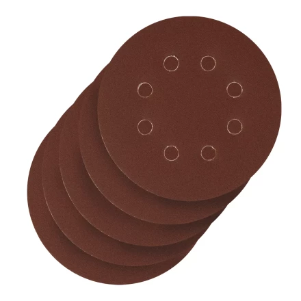 Круг абразивный на ворсовой подложке под &quot;липучку&quot;, перфорированный, P 180, 125 мм, 5 шт Сибртех 738087 купить в Губкинске