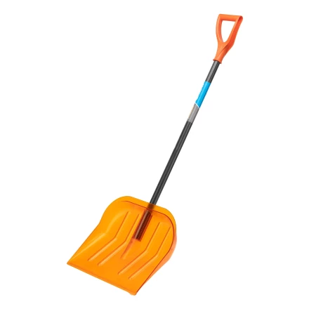 Лопата для уборки снега поликарбонат Сибртех, 465х410х1390 мм, стальной черенок, усиленная 61655 купить в Губкинске