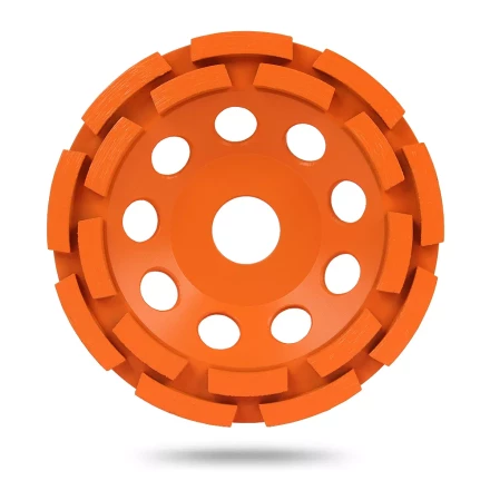 Двурядная алмазная шлифовальная чашка MESSER B/S по бетону и граниту купить в Губкинске