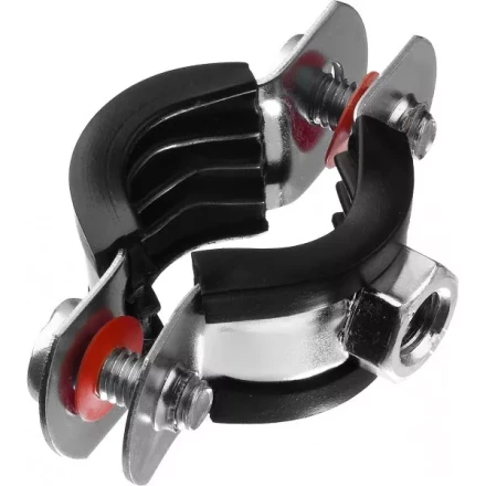 Хомут трубный с гайкой, оцинкованный, 1/2&quot;, 10шт, ЗУБР Мастер 37850-20-24 37850-20-24 купить в Губкинске