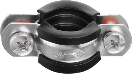 Хомут трубный с гайкой, оцинкованный, 1/2&quot;, 10шт, ЗУБР Мастер 37850-20-24 37850-20-24 купить в Губкинске