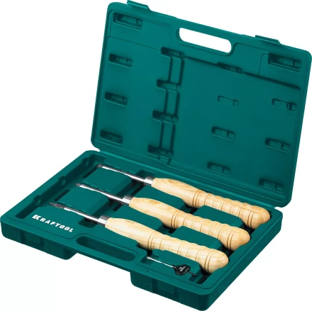 Набор профессиональных ручных резцов по дереву KRAFTOOL 18369 купить в Губкинске