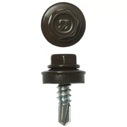 Саморезы ЗУБР окраш., RAL 8028 земел.-коричн., для крепл. кров. матер. к металл. констр., 5.5x19мм, 2500шт 4-300310-55-019-8028 купить в Губкинске