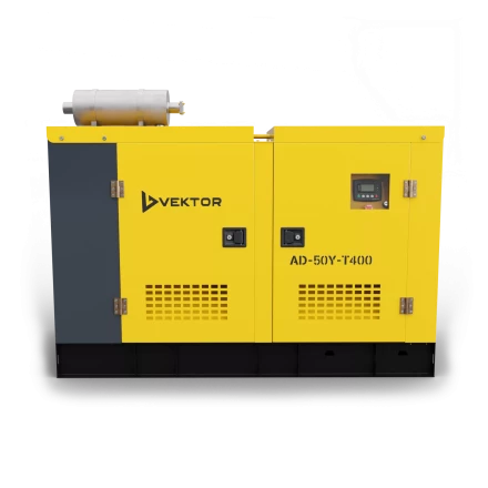Дизельный генератор Vektor AD-50Y-T400 в шумозащитном кожухе с АВР купить в Губкинске