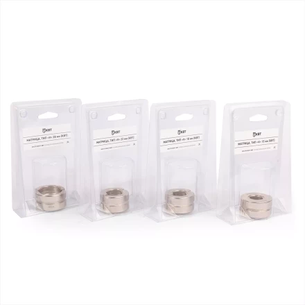 Набор матриц КВТ V (15–28 мм) для опрессовки фитингов из меди и нержавеющей стали (89623) купить в Губкинске