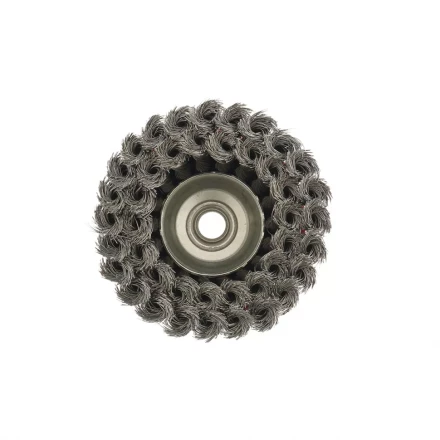 Щетка для УШМ 100 мм М14 &quot;чашка&quot; двухрядная крученая проволока 0,35 мм MTX 74677 купить в Губкинске