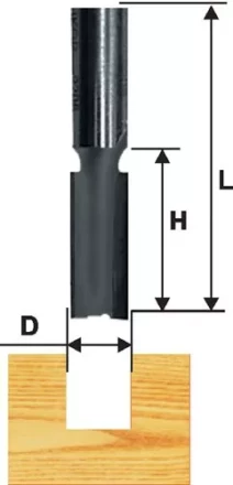Фреза пазовая прямая ф8x19мм хв 8мм ДСП 28008 купить в Губкинске
