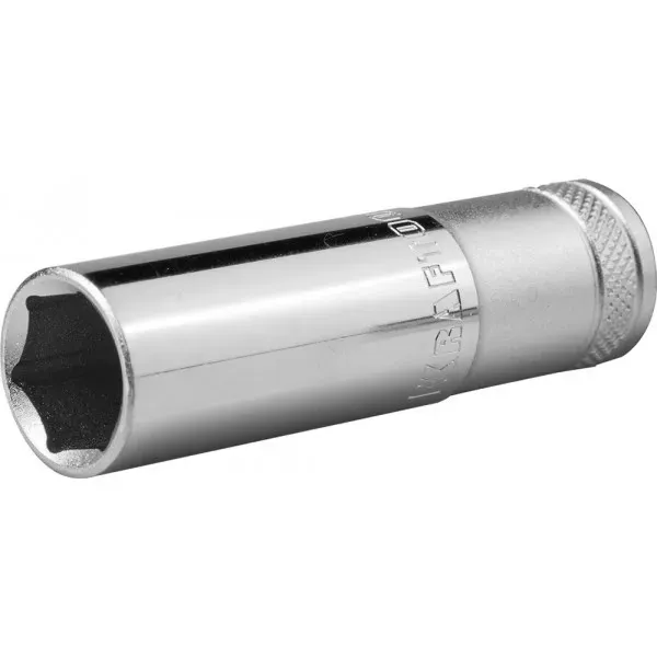 Торцовая головка KRAFTOOL "INDUSTRIE QUALITAT", удлиненная, Cr-V, FLANK, хромосатинированная, 1/2", 19 мм 27807-19_z01 купить в Губкинске