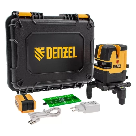 Лазерный уровень LX 06 Green, 30 м, 520 нм, аккумулятор Li 5200 mAh, резьба 5/8&quot; Denzel 35072 купить в Губкинске