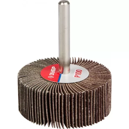 Круг шлифовальный ЗУБР &quot;МАСТЕР&quot; веерный лепестковый, на шпильке, тип КЛО, зерно-электрокорунд нормальный, P100, 20х50мм 36601-100 купить в Губкинске