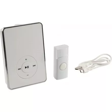 Звонок СВЕТОЗАР &quot;ЛЮБИМАЯ МЕЛОДИЯ&quot; электрический беспроводной 200м, 16 полиф. мелодий, запись мелодий, MP3 плеер, кнопка IP44, CR2032, 3AA 58075 купить в Губкинске