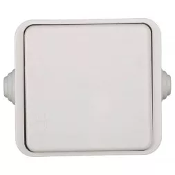 Розетка СВЕТОЗАР БАТТЕРФЛЯЙ с крышкой, с заземлением, цвет белый, 16А/~250В SV-54310-W