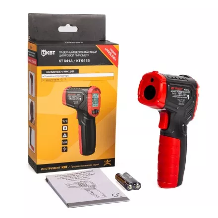 Лазерный бесконтактный цифровой пирометр КВТ KT 641А до 400°C (87244) купить в Губкинске