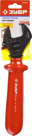 Ключ разводной ЗУБР &quot;ЭКСПЕРТ&quot; &quot;ЭЛЕКТРИК&quot;, сталь 40Х, покрытие Н12Х1, высоковольтный до ~1000В, 30мм, 250мм / 10&quot; 27257-25_z01 купить в Губкинске