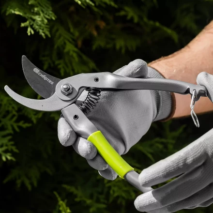 Секатор прямого реза Сибртех, 225 мм, металлические рукоятки, нижняя в ПВХ-оболочке, 604695 купить в Губкинске