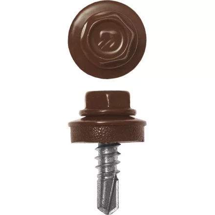 Саморезы ЗУБР &quot;ПРОФЕССИОНАЛ&quot; окраш., RAL 8017 шокол.-коричн., для крепл. кров. матер. к металл. констр., 5.5x25мм, 420шт 4-300315-55-025-8017 купить в Губкинске