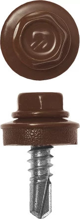 Саморезы ЗУБР &quot;ПРОФЕССИОНАЛ&quot; окраш., RAL 8017 шокол.-коричн., для крепл. кров. матер. к металл. констр., 5.5x25мм, 420шт 4-300315-55-025-8017 купить в Губкинске