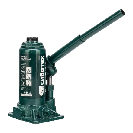 Домкрат гидравлический бутылочный Сибртех 50814, 5 т, 180-340 мм, в пласт. кейсе купить в Губкинске