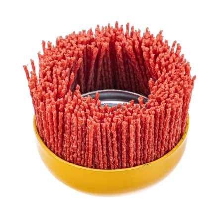 Щетка для УШМ, 75 мм, Чашка, нейлоновая щетина, М14, Denzel 74465 купить в Губкинске