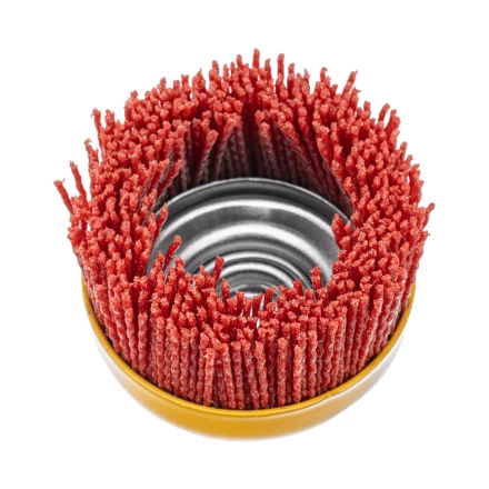 Щетка для УШМ, 75 мм, Чашка, нейлоновая щетина, М14, Denzel 74465 купить в Губкинске