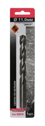 Сверло для металла Р6М5 Ф11,0 мм блистер Энкор 25410 купить в Губкинске