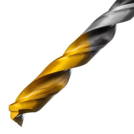 Сверло спиральное по металлу Denzel 7,5 x 109мм, Р6М5, Golden Tip, многогранная заточка, 718281 купить в Губкинске
