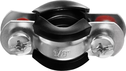 Хомут трубный с гайкой, оцинкованный, 3/8&quot;, 10шт, ЗУБР Мастер 37850-15-19 37850-15-19 купить в Губкинске