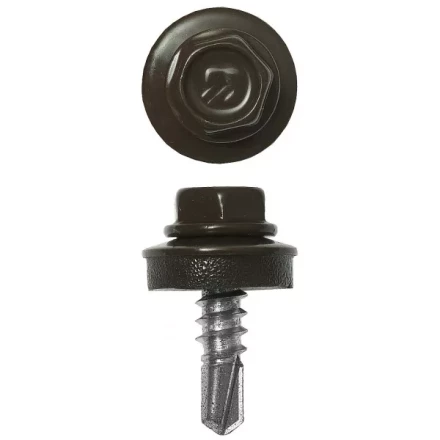 Саморезы ЗУБР окраш., RAL 8028 земел.-коричн., для крепл. кров. матер. к металл. констр., 5.5x25мм, 1800шт 4-300310-55-025-8028 купить в Губкинске