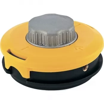 Катушка триммерная  полуавтоматическа легкая заправка лески, гайка M10x1.25 левая резьба винт M10-M10 левая резьба алюминиевая кнопка  DENZEL 96322 купить в Губкинске