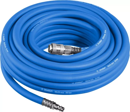 ЗУБР 10 м, 10 х 15 мм, 20 бар, воздушный шланг с фитингами рапид, Профессионал (6481-10) купить в Губкинске