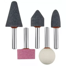 Набор ЗУБР "МАСТЕР": Абразивные минишарошки-насадки для дрели, хвостовик d 6мм, 5 предм. 35994-H5