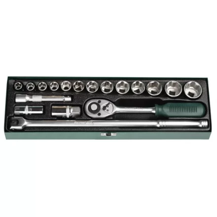 Набор торцовых головок KRAFTOOL &quot;INDUSTRIE QUALITAT&quot; (1/2&quot;) универсальный, Cr-V, металлический кейс, 18 предметов 27892-H18 купить в Губкинске