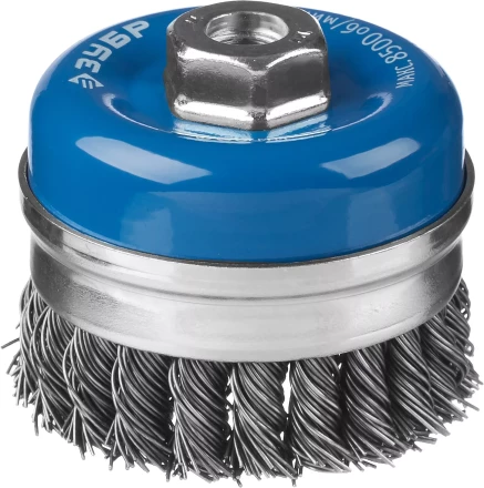 ЗУБР &quot;ПРОФЕССИОНАЛ&quot;. Щетка чашечная усиленная для УШМ, плетеные пучки стальной проволоки 0,8мм, 80ммхМ14 35271-080_z02 купить в Губкинске