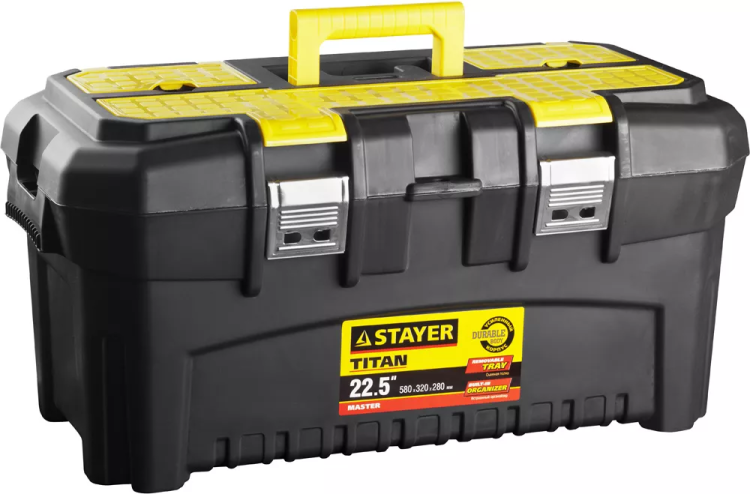 Ящик для инструмента "TITAN-22" пластиковый, STAYER 38016-22 купить в Губкинске