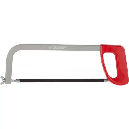 Ножовка по металлу ЗУБР МХ-100, металлическая рамка, пластмассовая ручка, натяжение 60 кг, 300 мм 15761_z01 купить в Губкинске