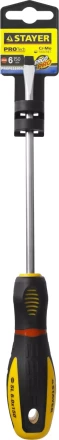 Отвертка STAYER &quot;PROFI&quot; &quot;PROTech&quot;, двухкомп рукоятка, намагниченная, Cr-Mo, SL6,0x150мм 25131-06-15_z02 купить в Губкинске