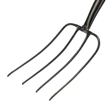 Вилы 4-рогие Сибртех 61379, сенные, кованые, 210х340х1260 мм, деревянный лакированный черенок купить в Губкинске