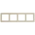 Панель СВЕТОЗАР "ГАММА" четверная горизонтальная, цвет бежевый SV-54150-B купить в Губкинске