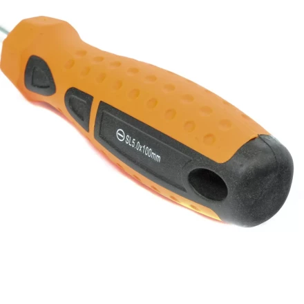 Отвертка &quot;Point&quot;, SL5,0 х 100 мм, CrV, 2-х компонентная рукоятка Sparta 11766 купить в Губкинске