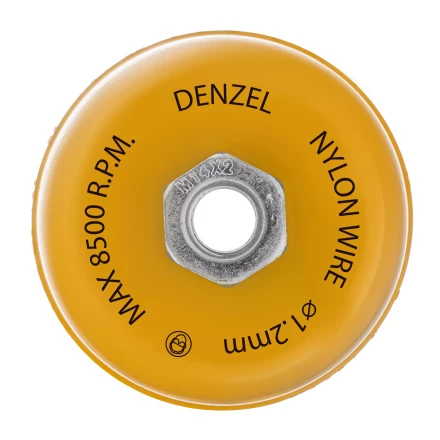 Щетка для УШМ Denzel, 100 мм, Чашка, нейлоновая щетина, М14, 74469 купить в Губкинске