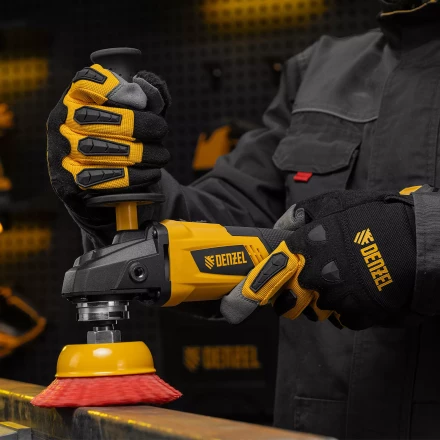 Щетка для УШМ Denzel, 100 мм, Чашка, нейлоновая щетина, М14, 74469 купить в Губкинске