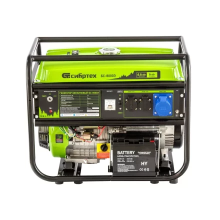 Генератор бензиновый Сибртех БС-8000Э 94549 купить в Губкинске