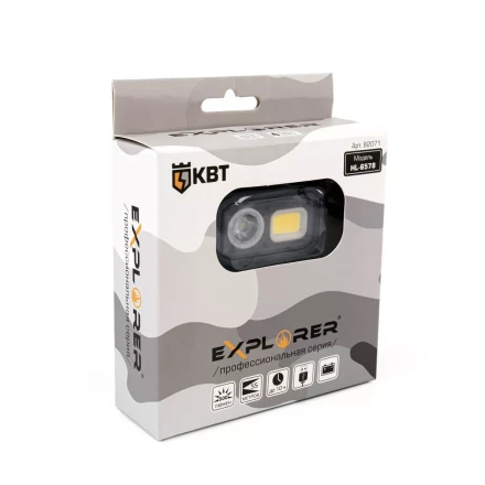 Фонарик налобный светодиодный КВТ HL-6578 с сенсором движения (82071) купить в Губкинске