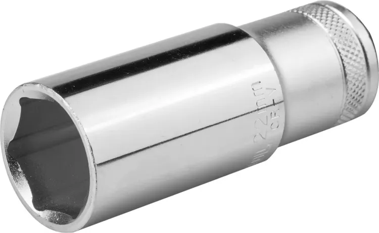 Торцовая головка KRAFTOOL "INDUSTRIE QUALITAT", удлиненная, Cr-V, FLANK, хромосатинированная, 1/2", 22 мм 27807-22_z01 купить в Губкинске