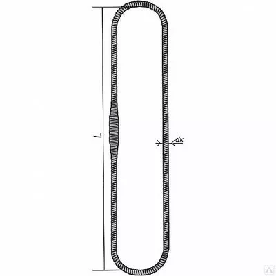 Строп канатный кольцевой СКК 16 т L=9.3 м  заплет на станке купить в Губкинске