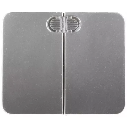 Выключатель СВЕТОЗАР &quot;ГАММА&quot; с подсветкой, двухклавишный, без вставки и рамки, цвет светло-серый металлик, 10A/~250B SV-54135-SM купить в Губкинске