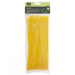 Хомуты 250х3,6 мм пластиковые желтые 100 штук СИБРТЕХ 45508