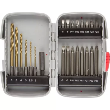 Набор ЗУБР &quot;МАСТЕР&quot;: Насадки для шуруповерта и дрели, биты, биты-сверла, адаптер, 23 предмета 26056-H23 купить в Губкинске