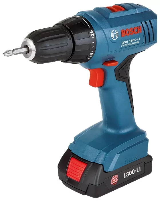 Дрель-шуруповерт аккумуляторная BOSCH GSR 1800-LI (0.601.9A8.305) в кейсе купить в Губкинске